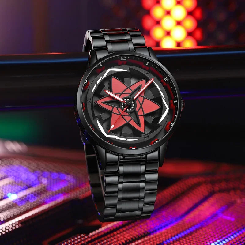 3D Real Man Waterproof Rotate Quartz Watches Super Car Rim Spinning Men'S Sports 360 Wheel Wristwatch for Men Clock Reloj